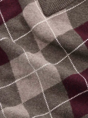 NN07 Otto argyle V-neck sweater