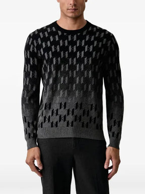 Karl Lagerfeld monogram-pattern sweater