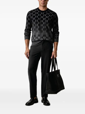 Karl Lagerfeld monogram-pattern sweater