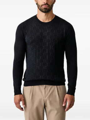 Karl Lagerfeld monogram-jacquard sweater