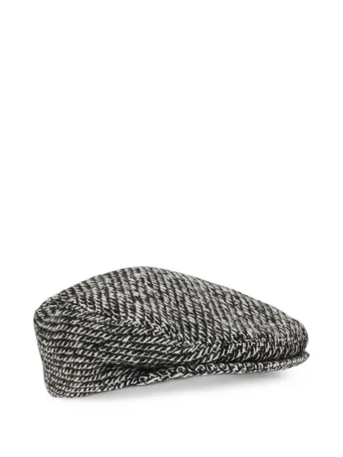 Dolce & Gabbana Flache Baseballkappe mit Fischgrätenmuster
