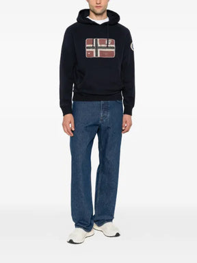 Napapijri flag-patch hoodie