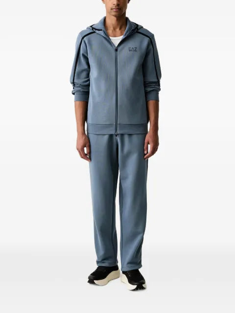 Ea7 Emporio Armani logo-print zip-up tracksuit