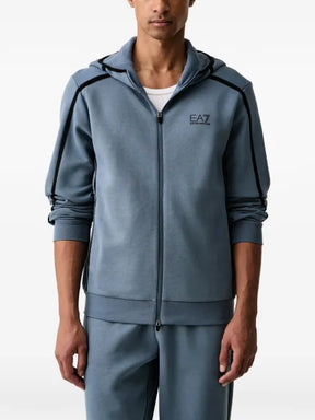 Ea7 Emporio Armani logo-print zip-up tracksuit