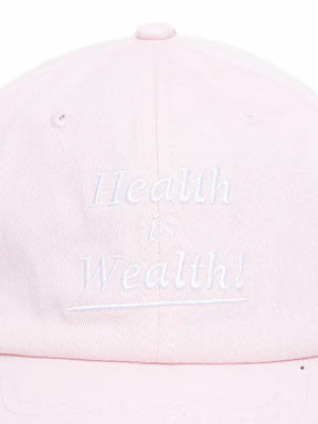 Sporty & Rich Health is Wealth Baseballkappe mit Slogan-Stickerei