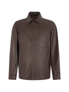 slowear Montedoro chest-pocket leather jacket
