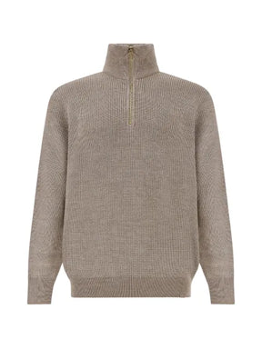 Paul & Shark half-zip ribbed-knit sweater