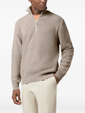 Paul & Shark half-zip ribbed-knit sweater