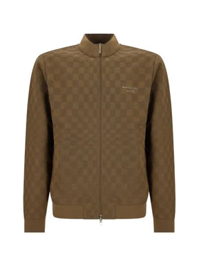 BOSS x Porsche check-pattern zip-up jacket