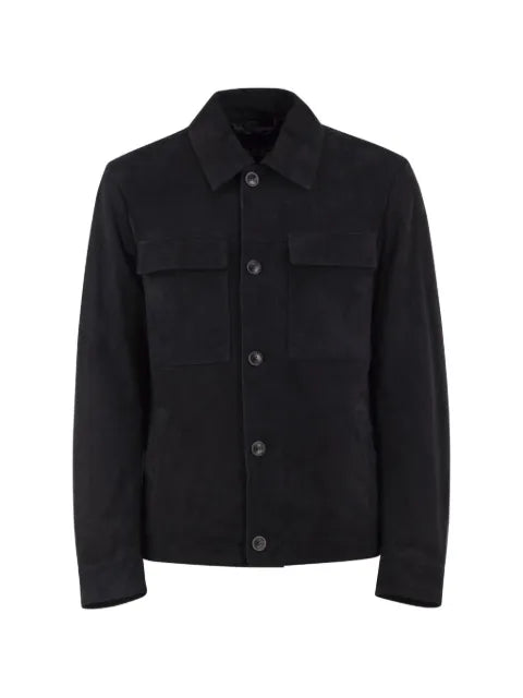 Herno bottom-down suede jacket