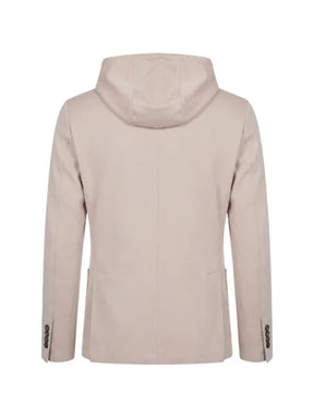 Eleventy hooded single-breasted layered jacket