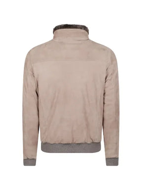 Moorer shearling-trim cashmere jacket