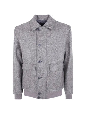 Herno herringbone-pattern wool jacket