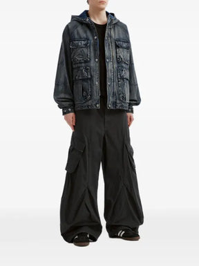 izzue hooded denim jacket