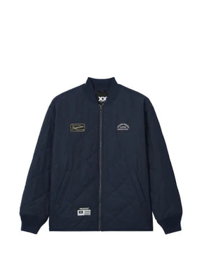 FINGERCROXX quilted logo-patch jacket