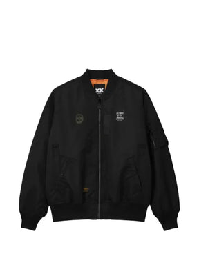 FINGERCROXX logo-print bomber jacket