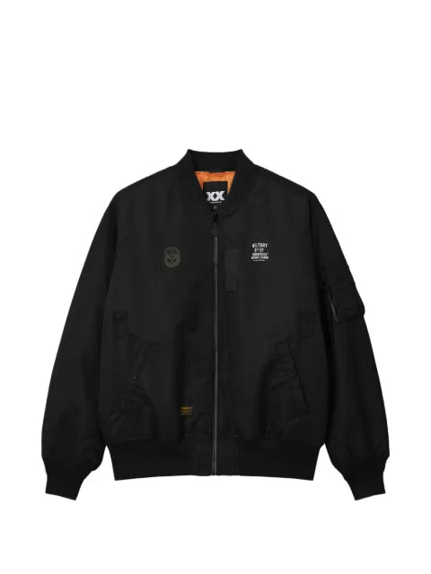 FINGERCROXX logo-print bomber jacket