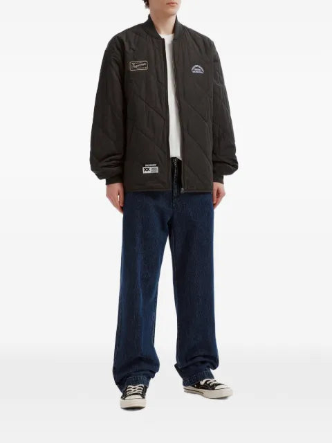 FINGERCROXX quilted logo-patch jacket