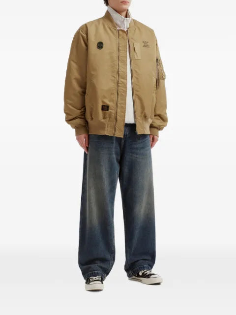 FINGERCROXX logo-print bomber jacket