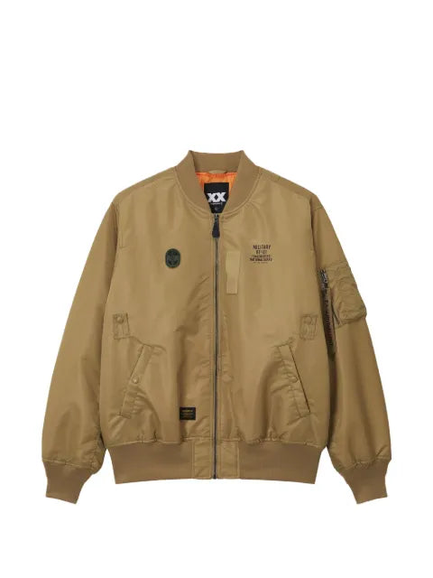 FINGERCROXX logo-print bomber jacket