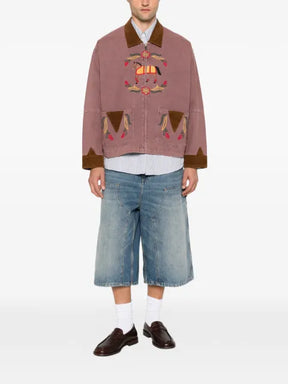 FOUND Horse Crest embroidered shirt jacket