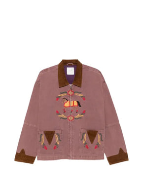 FOUND Horse Crest embroidered shirt jacket