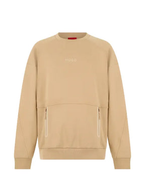 BOSS logo-print zip-pockets sweatshirt