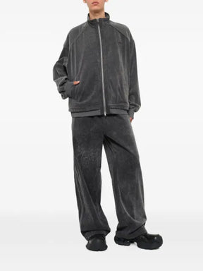 Juun.J high-neck zip-up denim jacket