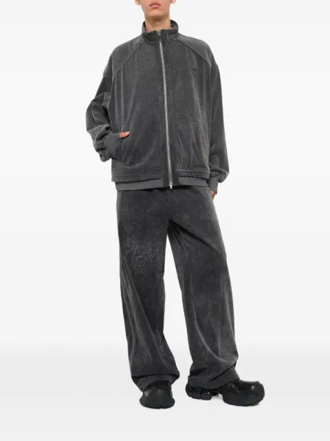 Juun.J high-neck zip-up denim jacket