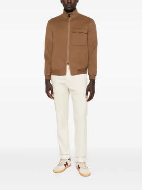 Paltò zip-up high-neck jacket