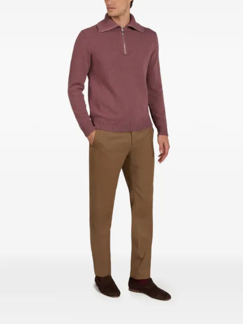 slowear half-zip cashmere sweater
