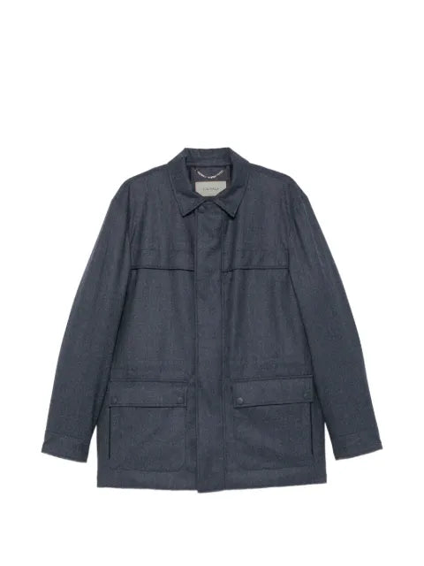 Canali wool zip-up jacket