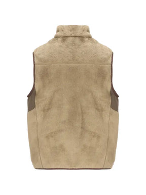 Moncler Grenoble fleece-texture logo-patch gilet