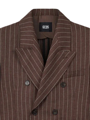 GCDS pinstripe double-breasted blazer