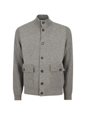 Lardini ribbed-knit panel jacket