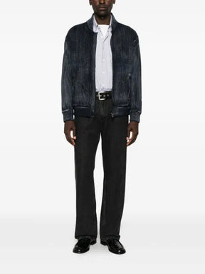 Avant Toi ribbed-knit panelled bomber jacket