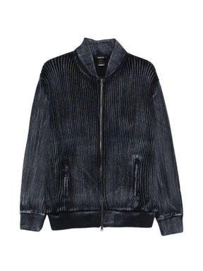 Avant Toi ribbed-knit panelled bomber jacket