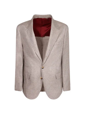 Brunello Cucinelli mélange-effect blazer