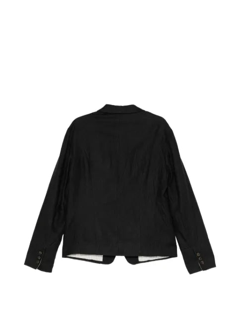 Forme D'expression crinkled-finish single-breasted blazer 