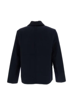 Paul Smith navy double-faced wool-blend chore jacket