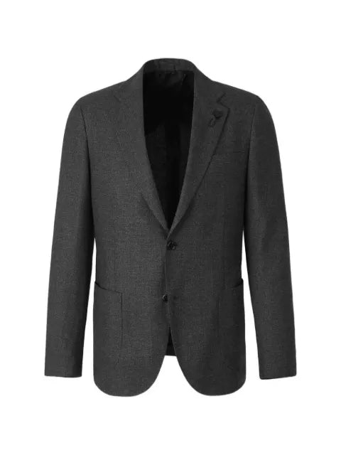 Lardini flower-patch single-breasted blazer