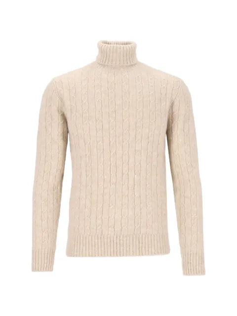 Eleventy cable-knit roll-neck sweater
