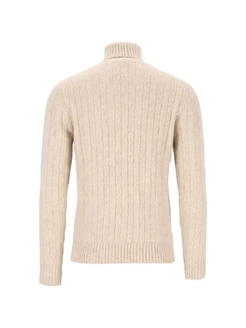 Eleventy cable-knit roll-neck sweater