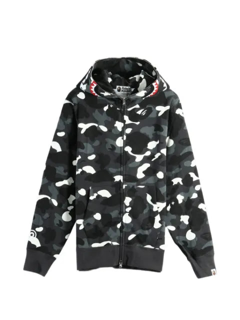 A BATHING APE® shark camouflage-print hoodie