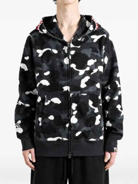 A BATHING APE® shark camouflage-print hoodie
