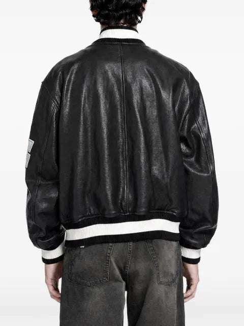 Off-White patch-detail varsity jacket