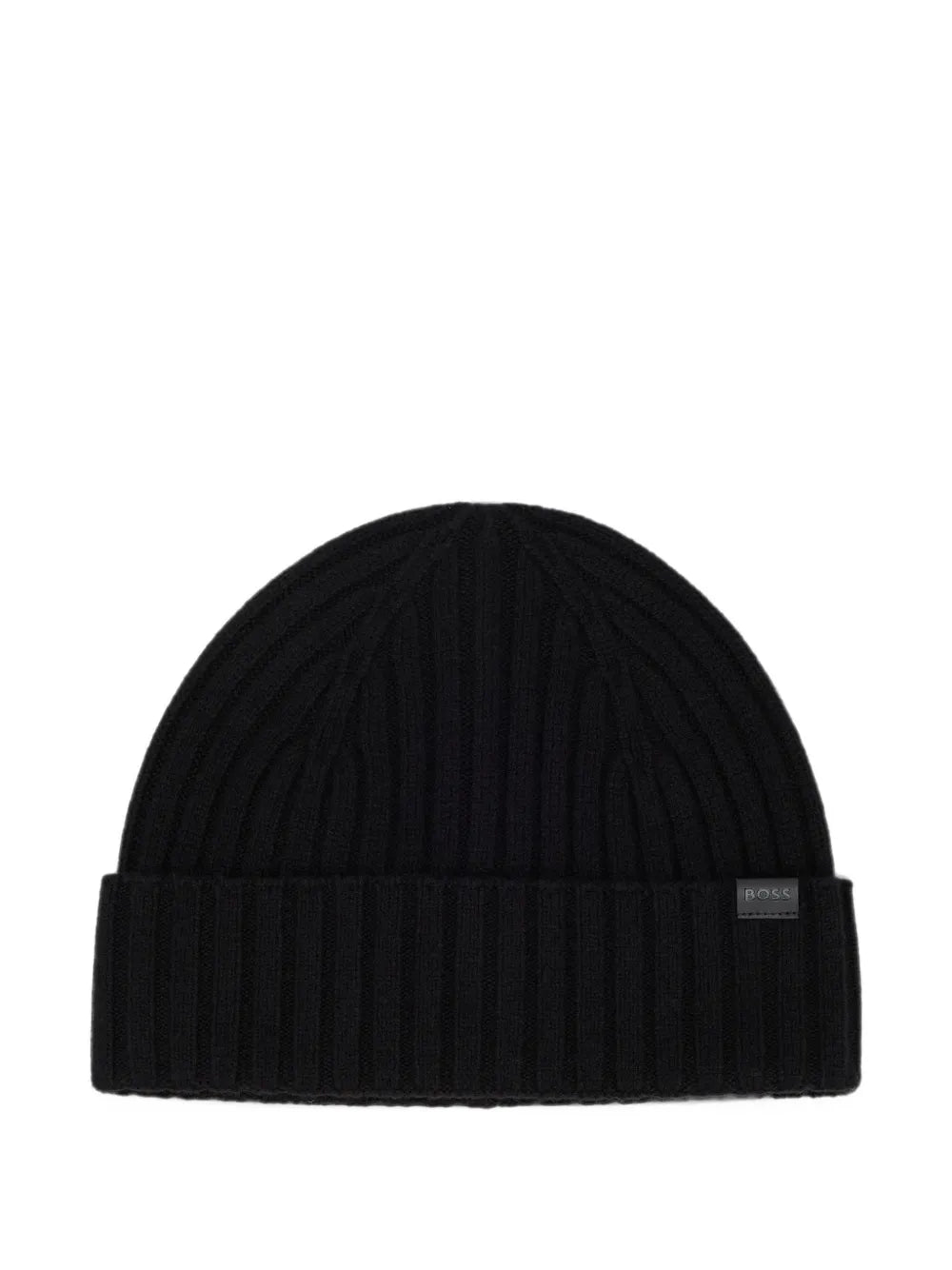 BOSS ribbed-knit beanie hat