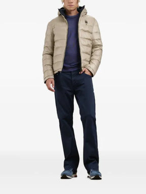 Blauer reversible logo-patch hooded jacket