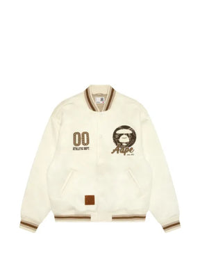 AAPE BY *A BATHING APE® logo-patch varsity jacket