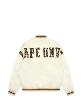 AAPE BY *A BATHING APE® logo-patch varsity jacket
